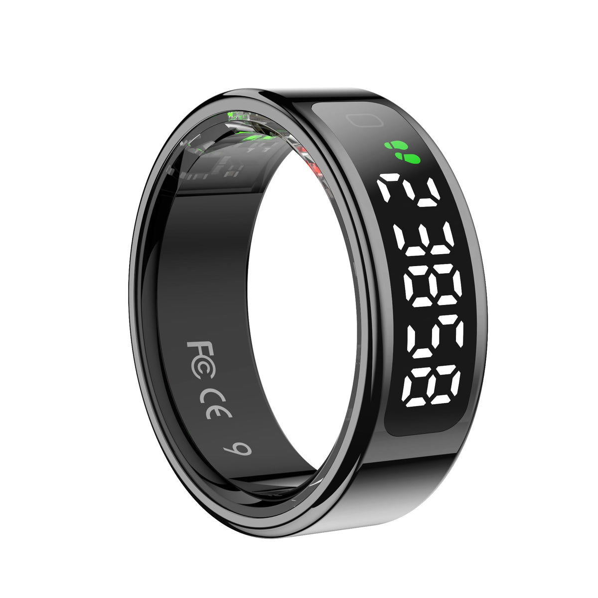 R15 Smart Ring Anello Smart Anello Intelligente con display,Anello Smart Fitness Tracker,Impermeabilità 5 ATM ricarica wireless iOS e Android Activity Tracker,Frequenza Cardiaca,SpO2,Sonno (M 18.3mm)